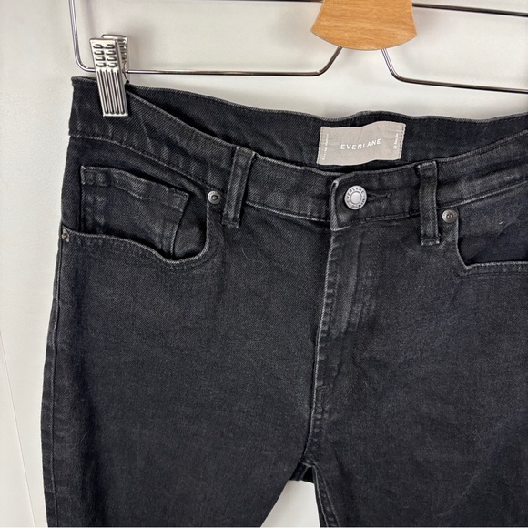 Everlane High Rise Skinny Dark Black Denim sz 29 Regular Stretch Classic Jeans - Picture 4 of 7